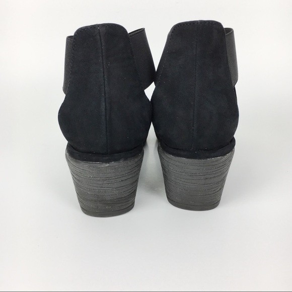 The Flexx Womens Size 6.5 Happy Daze Black Elastic Platform Wedge Sandals Shoes - Picture 6 of 9